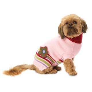PetRageous Ajs Applique Dog Sweater   Pink