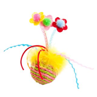ToyShoppe Ball with Feathers & Tassals Cat Toy