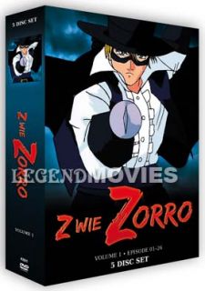 5er DVD Box Z wie Zorro – Vol. 1 (Episoden 01 26) NEU