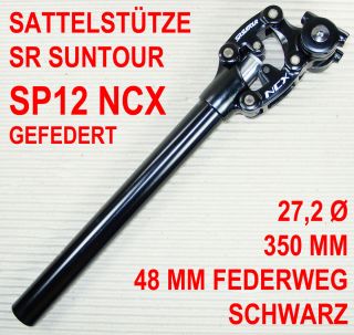 SUNTOUR SP12 NCX GEFEDERT 27,2 Ø 350 MM 48 MM FEDERWEG SCHWARZ