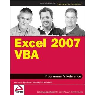 Excel 2007 VBA Programmers Reference (Programmer to Programmer