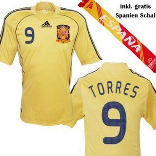Spanien Torres Trikot Away 2008 inkl. gratis Schal Sport