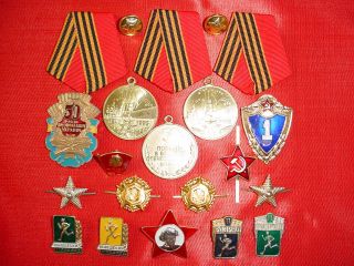 KONVOLUT 21 Teil Orden Abzeichen Russland Sammlung Russia Medal