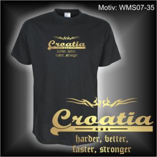 KROATIEN (Croatia) T Shirt, S M L XL XXL (WMS07 35)