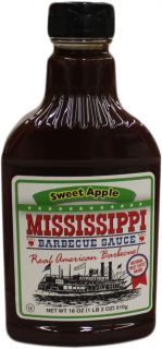 58EUR/1kg) Mississippi Barbeque Sauce Sweet n Apple 510g