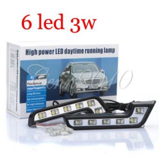6LED xenon weiss Auto KFZ Benz Style Hell Tagfahrlicht
