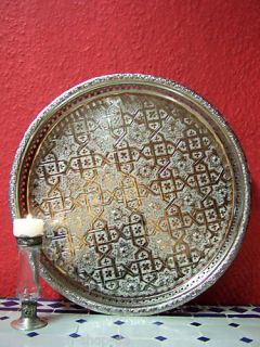 Marokkanisches Orientalisches Arabisches Messing Tee Servier Tablett