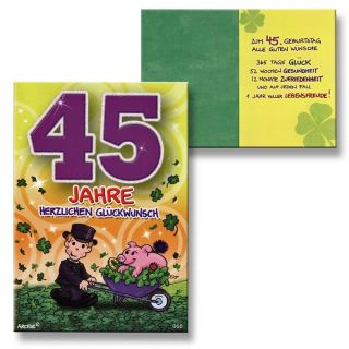 Archie Geburtstagskarte zum 45. Geburtstag Junge Mädchen gelb