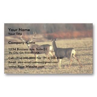 Mule Deer Business Card Template