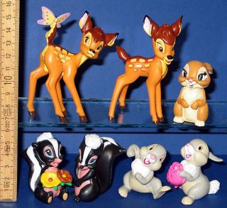 Bambi & Klopfer === 7 x Walt Disney Store Figuren ( Satz !)