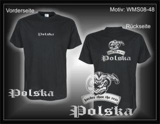 POLEN (Polska) T Shirt, S M L XL XXL (WMS08 48)