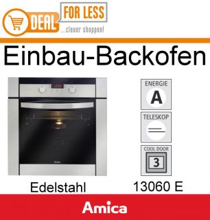 Amica EBTT 13060 E Einbaubackofen Timer Edelstahl Neu