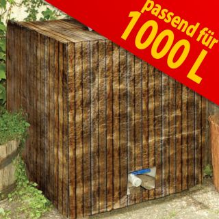 Regenwassertank IBC Container Cover 1000l Holzoptik