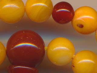Gebetskette (6mm) mit gefärbten Perlmut Perlen Karneol 58