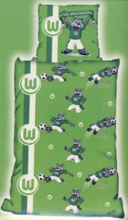 VFL WOLFSBURG Fussball Bettwäsche WÖLFI Maskottchen Bundesliga