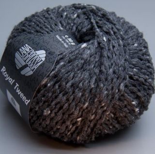 Lana Grossa Royal Tweed 006 anthrazit 50g Wolle