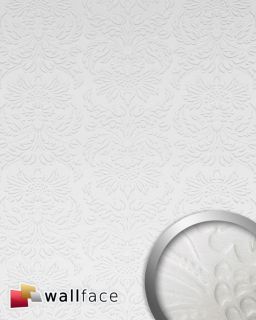 IMPERIAL Luxus Leder Barock Wandpaneel selbstklebend weiß 2,61 qm