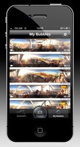 BubbleScope 360° Linse für iPhone 4/4S inkl. Schutzhülle schwarz