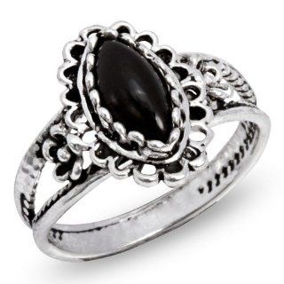 925 Silber Ring mit Onyxstein SR0089 Unique Jewelry Design 