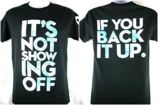 Dolph Ziggler Back It Up Show Off Black T shirt New