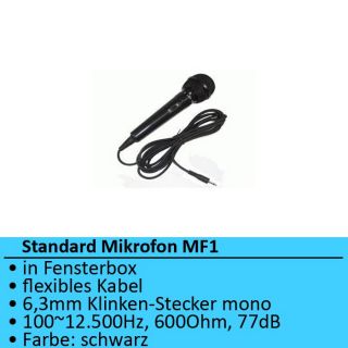 DJ PA Mikrofon 6,3mm Klinke Studio Mikro