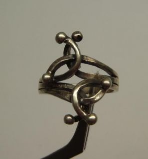 Antiker Jugendstil, Silberring, Ring, Fingerring, massiv Silber, (6