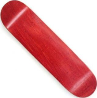 Premium Blank Skateboard Deck   Stained Red   7.75
