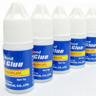 5Pcs 3gram Glue for Acrylic UV Gel Nail Falsh Tip