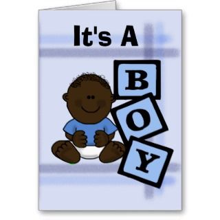 Cards, Note Cards and African American Baby Greeting Card Templates