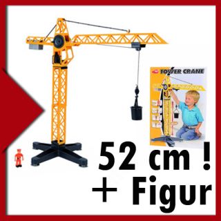 Tower Crane KRAN Baukran DICKIE 52cm mit Figur und Zubehör NEU OVP