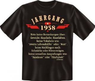 55 Geburtstag Jahrgang 1958 Sprüche Fun Tshirt Lustige Witzige