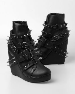 Abbey Dawn X Iron Fist Avril Lavigne 109 Studded Wedge Booties
