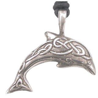 Keltischer Delfin Metall Anhänger Halskette