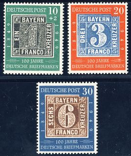 BUND 1949, MiNr. 113 115, 113 15, postfrischer Kabinettsatz, Mi. 100