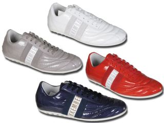 Bikkembergs Soccer 106 Patent Schuhe Leder Glanz Lack Sneaker NEU