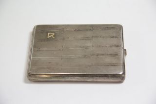 Altes Zigarettenetui Silber 900 gestempelt geprueft Monogramm R 1900