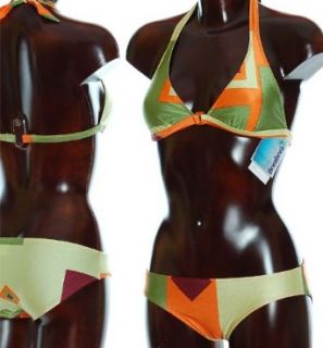 BoraBora Triangel Bikini GLANZ Retro Satin: Bekleidung