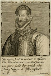 Le Prince de Parme   Stich von Granthome um 1600