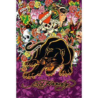 Poster Ed Hardy   schwarzer Panther   Größe 61 x 91, 5 cm