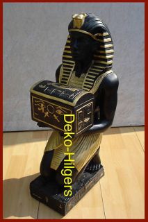 Ägyptische Figur Ramses mit Truhe Pharao Fa115