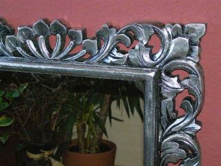 Spiegel Wandspiegel Barock Barockspiegel Barockstil Silber antik 120cm