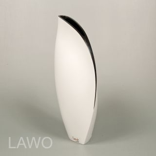 LAWO Lack Design Vase 121 schwarz weiss Modern Deko Blumenvase