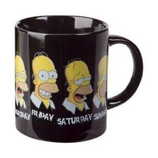 Simpsons Tasse Daily Homer   aus Steingut schwarz 