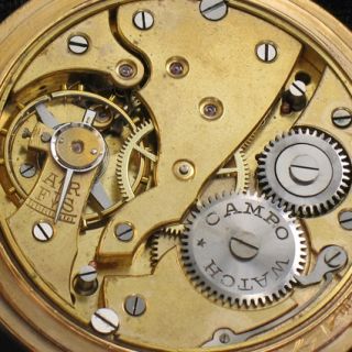 Campo Watch pocket watch schöne vergoldete Taschenuhr aus dem Jahr
