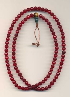 Mala Karneol Armband Nepal Mala Beads la chaîne 124