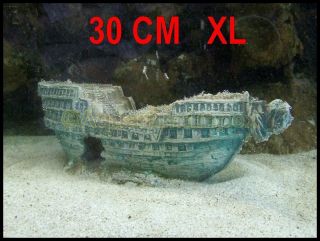 Deko versunkenes Schiffswrack XL 30 cm Schiff KS402/134