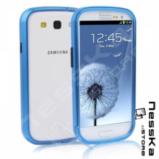 Samsung Galaxy S3 Blau Original TrioBump Aluminium Metall Case Bumper