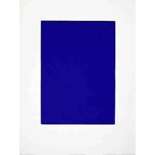 Kunstdruck, Poster Monochrom blau, ohne Titel, IKB 73, 1961 von Yves