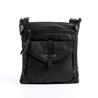 Schultertasche SAM von BACCINI, Ledertasche schwarz   Handtasche echt