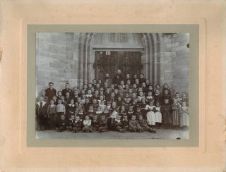c139 altes Foto, Schulklasse Klasse Kinder um 1910